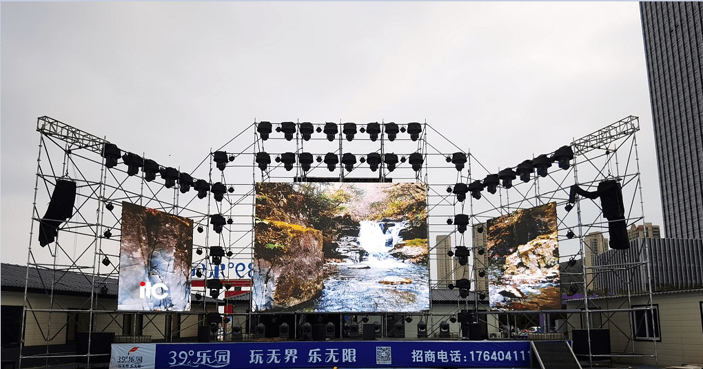 LED stage screen at a concert