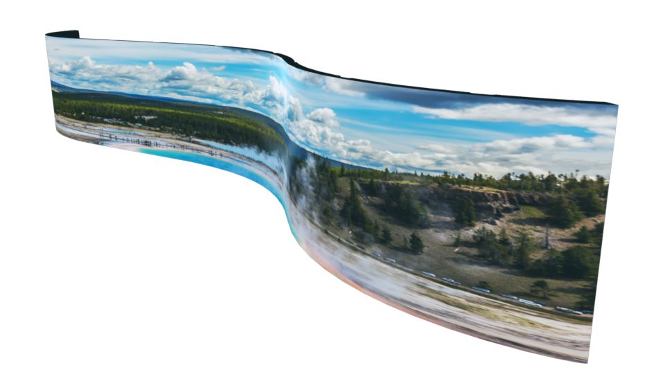 R series-G flexible LED screen curved installation